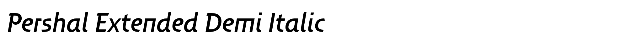 Pershal Extended Demi Italic image
